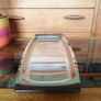 Vintage DKF Lundtofte Danish Stainless Steel Serving Dish Teak Handles Image 2