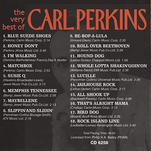 Free Postage! The Very Best of Carl Perkins. CD.