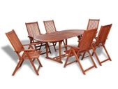 7 Piece Outdoor Dining Set Solid Acacia Wood