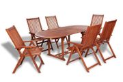 7 Piece Outdoor Dining Set Solid Acacia Wood