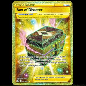 Box of Disaster 214/196 Full Art Secret Gold Holo Rare SWSH Lost Origin Pokemon Card