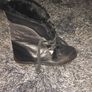 Black Leather & Fur Vintage Ankle Boots Image 4
