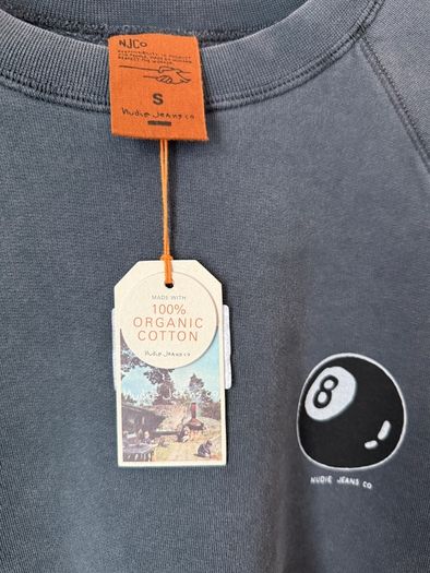 NUDIE JEANS - Knocktopus Sweatshirt Anthracite Size S!
