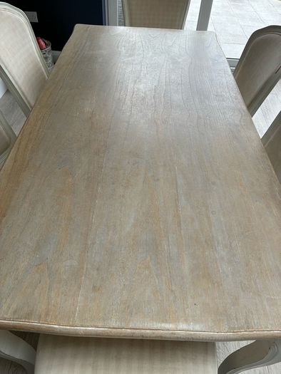 Cream Rustic Dining table and chairs