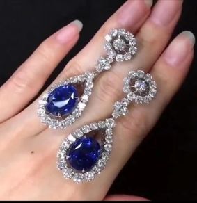 Drop Style Sapphire Earrings