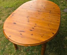 Very Solid 5Ft+ Oval Extendable Pine Kitchen Dining Table - Can Deliver