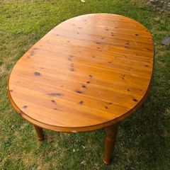 Very Solid 5Ft+ Oval Extendable Pine Kitchen Dining Table - Can Deliver