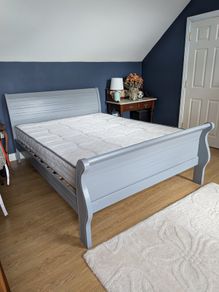 King size 5ft bedframe light grey