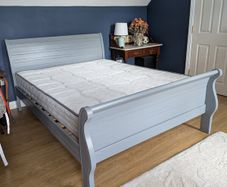 King size 5ft bedframe light grey