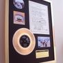 The Beatles I am the Walrus framed 7" 24kt gold plated vinyl handwritten lyrics display montage. Image 3