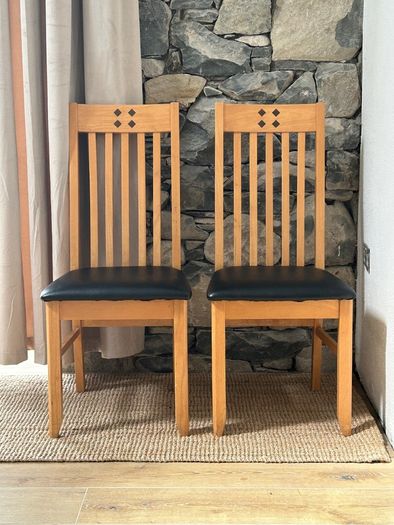 Solid wood dining chairs