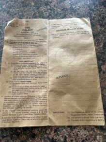 Peugeot 405 logbook