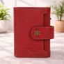 Genuine Leather Pop-Up Card Holder Wallet RFID Blocking Slim Credit Card Case Image 2