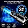 FREE SHIPPING LED Torch, 20000 Lumens Super Bright Torches Led - Adjustable Focus, 5000 mAh, IP67 Waterproof, Powerful Long Lasting Handheld Flashlight for Power Cuts, Camping, Hiking, Emergency Image 4