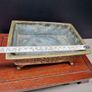 Old Chinese Brass Incense Burner / Censer on Wooden Stand  Aged Patina Image 4