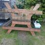 handmade wooden bench Image 4