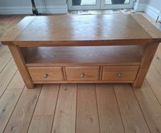 Solid Oak TV Unit