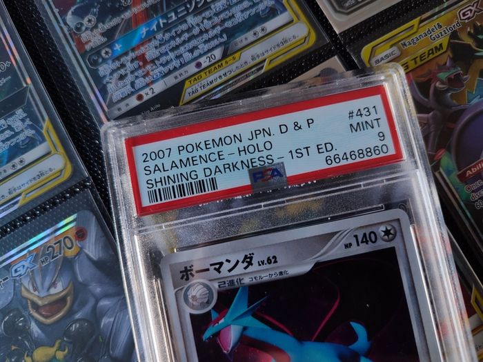 Salamence ! First Edition ! PSA 9 ! Mint ! from Shining Darkness Set ! 2007 ! Japanese Pokemon Card ! Graded !