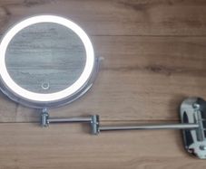 Makeup Cosmetic Vanity Mirror Bathroom Dressing Room Vanity Table Dual LED Battery USB Charging Black Chrome Brushed Vintage Gold