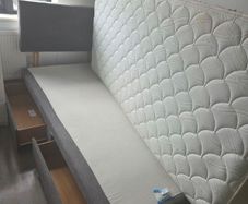 Single bed with two storage drawers
