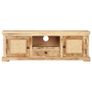TV Cabinet 120x30x40 cm Solid Mango Wood and Natural Cane Image 6