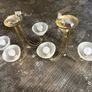 3-Light Brass Semi-Flush Ceiling Light (set of 2) Image 3