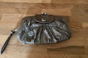 Silver metallic Mischa Barton Clutch Bag