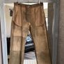 Zara ZW Leather Collection 100% Sheepskin Leather Trousers Brown Size L Image 3