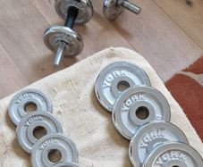 York Fitness 20kg Chrome Adjustable Dumbbell Set (Pair)