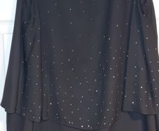 PLUS SIZE (20) Evans Black Diamante Stud Chiffon Top. New