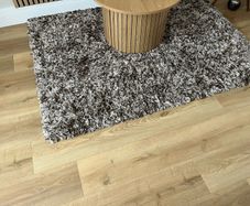 Kukoon beige and white floor rug