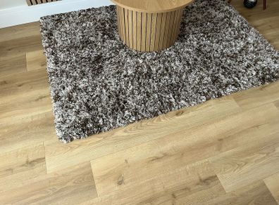 Kukoon beige and white floor rug