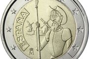 Spain 2 Euro Commemorative Coin 2005 - Don Quixote of La Mancha. Uncirculated.