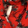Blouse Red Floral Choker Style Image 2