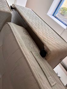 Divan base bed with headboard and mattress