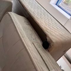 Divan base bed with headboard and mattress
