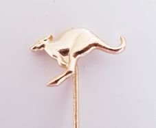 Gold Plated Kangaroo Brooch
