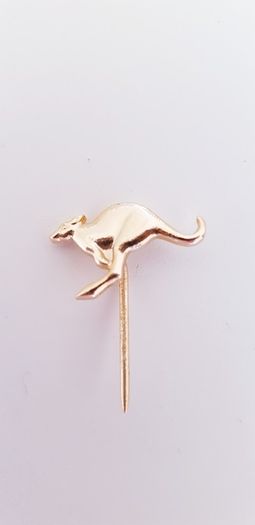 Gold Plated Kangaroo Brooch