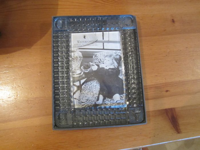 Waterford crystal baby photo frame