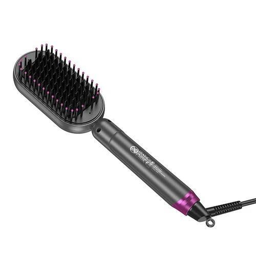 Electric straightening hair comb with digital display