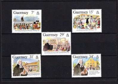 1987 Guernsey The 200th Anniversary of the visit from John Wesley Commemorative Stamps Mint Never Hinged (MNH)