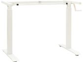 Manual Height Adjustable Standing Desk Frame Hand Crank White