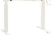 Manual Height Adjustable Standing Desk Frame Hand Crank White