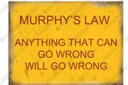 Murphy law tin metal sign