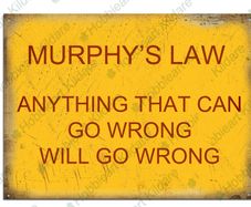 Murphy law tin metal sign