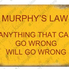 Murphy law tin metal sign