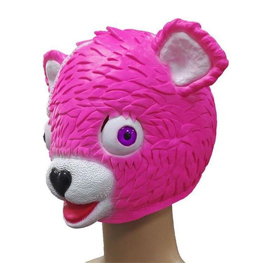 Fortnite Mask Bear Cuddle Team Leader Latex Mask Bear Game Cosplay Halloween