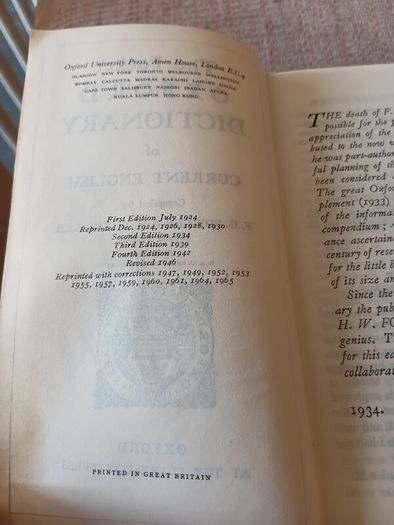 1965 The Pocket Oxford Dictionary of Current English. Lexicon. Vintage.