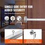 Push Bar Door Locks, Stainless Steel Panic Bars for Exit Doors, with Exterior Lever and 3 Keys, Push Bar Panic Exit Device Door Hardware for Metal Wood Door, for Left and Right Handed Doors Image 5