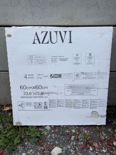 AZUVI porcelain floor tiles. 60cm x 60cm